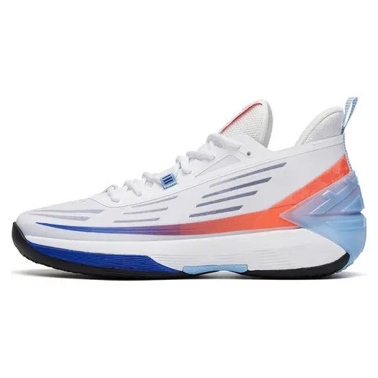 Anta Advance 5 Magic Potion Cushioning Anti Slip And Wear Resistant Low Top Basketball Shoes Men's White Blue
