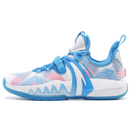 ANTA GH2 Basketball Shoes Men Low-Top ANTA White/Ice Blue/Sand Gray