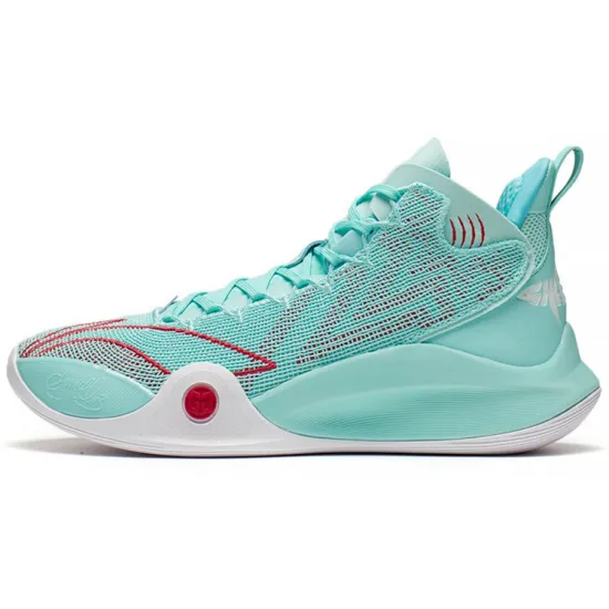 LINING CJ-1 Basketball Shoes Men Mid-Top Light Blue