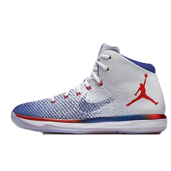 Air Jordan 31 Basketball Shoes Men High-top White/College Red/Royal Blue