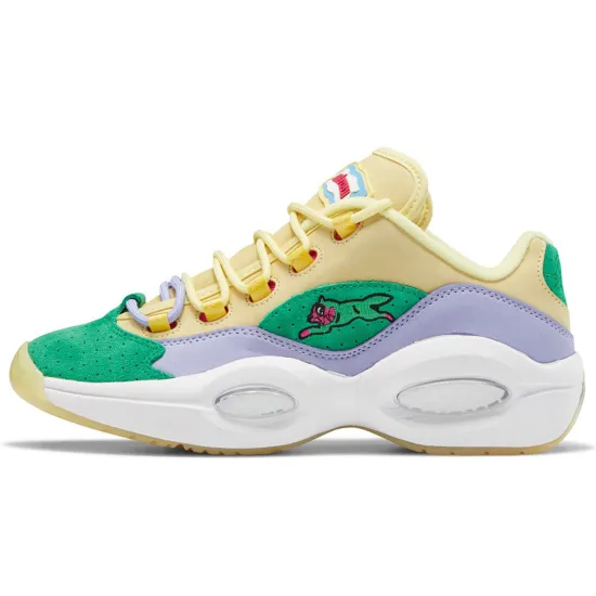 Reebok Question Low BBC Ice Cream Running Dog Yellow Green