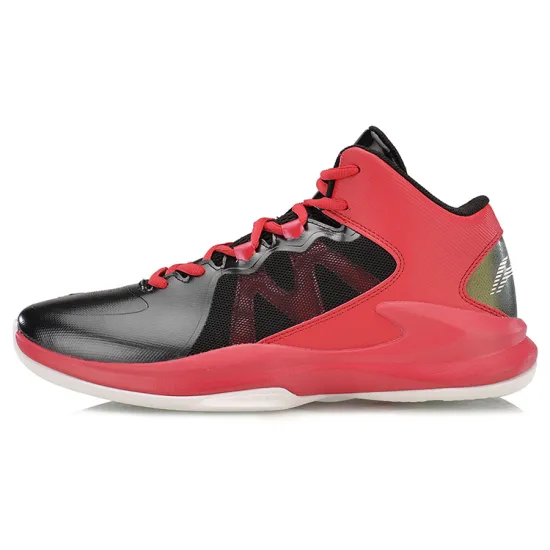 LINING Ultra Light Basketball Shoes Unisex Mid-Top Black/Red