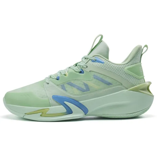 XTEP Light Feather 2 V2 Basketball Shoes Men Low-Top Forest Green