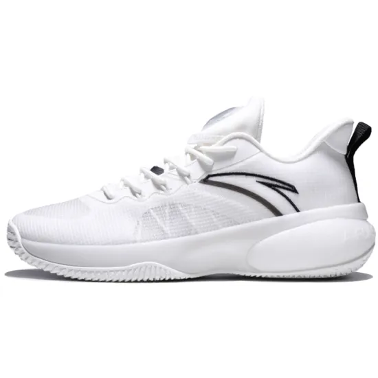 ANTA Cement Busters Basketball Shoes Men Low-Top Ivory White Black