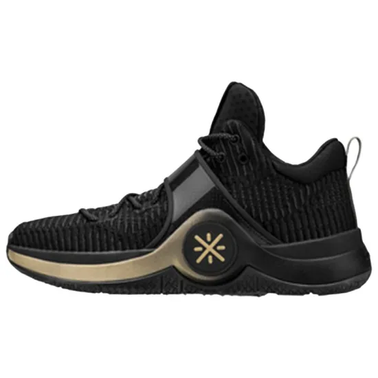 LiNing WOW 6 Anti Slip Wear Resistant Low Top Basketball Shoes Men's Black Gold