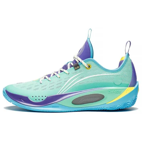 LINING Wade 808 2 Basketball Shoes Men Low-Top Ice Green/Wealth Purple