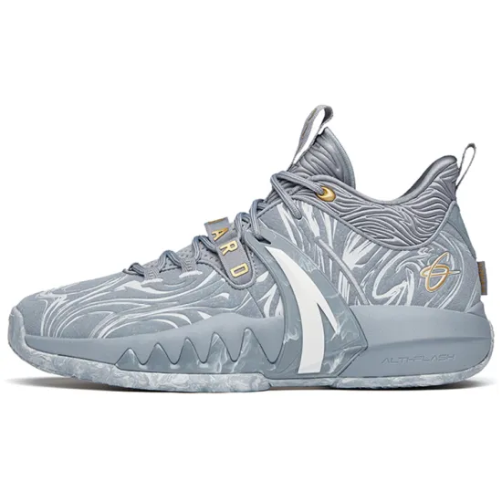 Anta GH2 Cushioned Slip Resistant Support Low Top Basketball Shoes Men's Gray