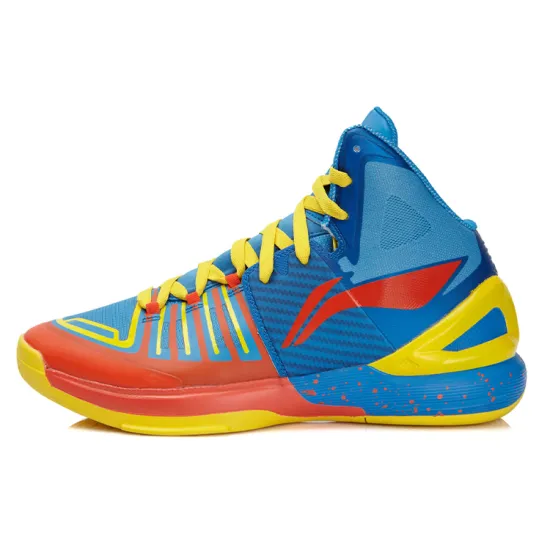 LINING Speed 1 Basketball Shoes Unisex Mid-Top Blue Red/Yellow