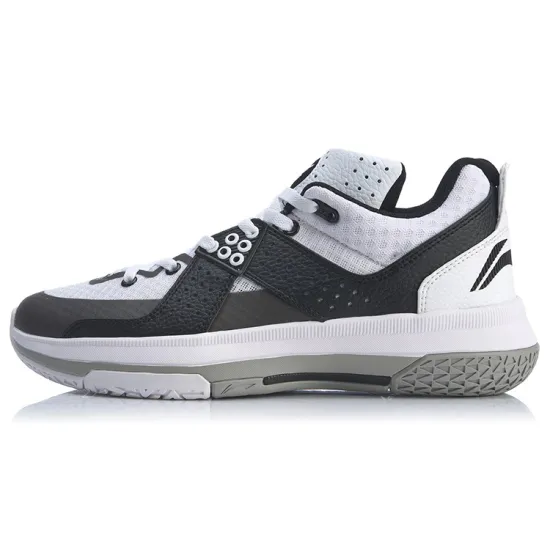 LINING All City 5 Basketball Shoes Men Low-Top Black White Gray