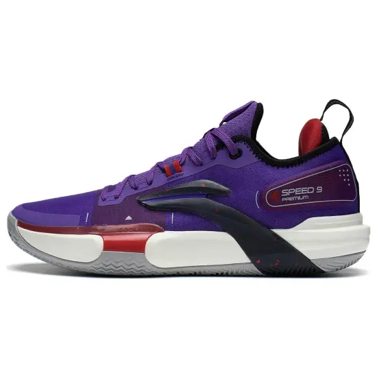 LINING Speed 9 Premium Basketball Shoes Men Low-Top Ultraviolet