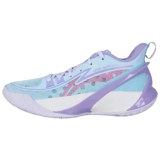 LINING SONIC 10 V2 Basketball Shoes Men Low-Top Aqua Blue
