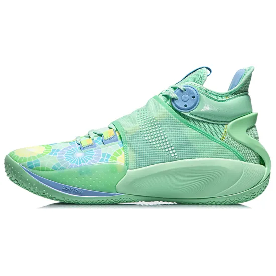 LINING SONIC 9 Basketball Shoes Men Mid Top Mint Green