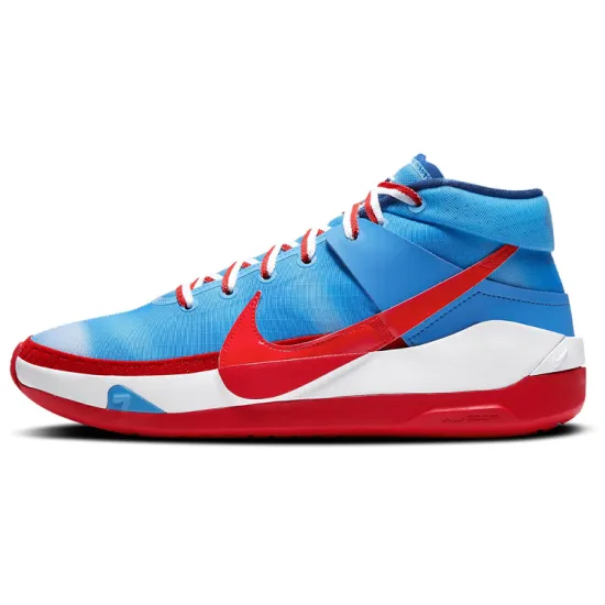 Nike KD 13 Basketball Shoes Unisex Mid-top Blue/Red/White