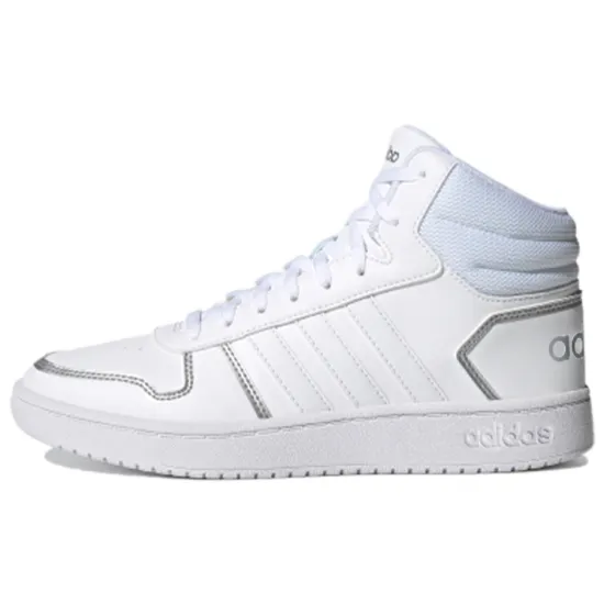 Hoops 2.0 Women's Adidas Neo Mid 'White Silver Metallic'