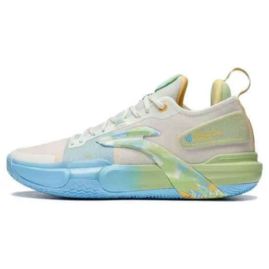 LINING Speed 9 Premium Basketball Shoes Men Low-Top White Blue