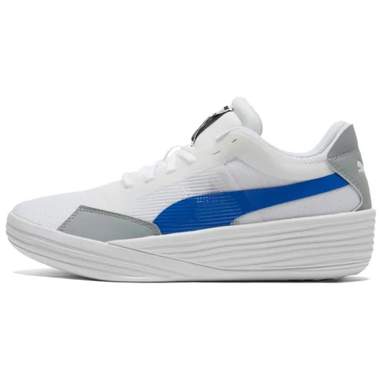PUMA Clyde All Pro Basketball Shoes Unisex Low-top White/gray/blue