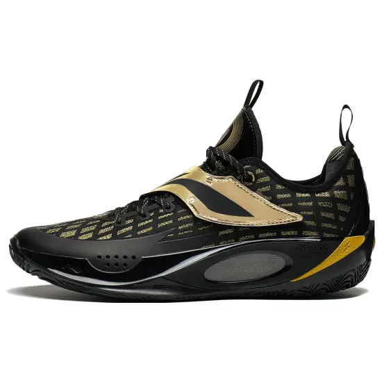 LINING Wade 808 2 Basketball Shoes Men Low-Top Black Gold