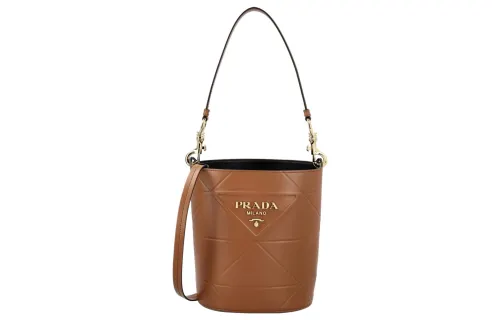 PRADA Leather Shoulder Bag, Crossbody Bag, Handbag Women's Brown