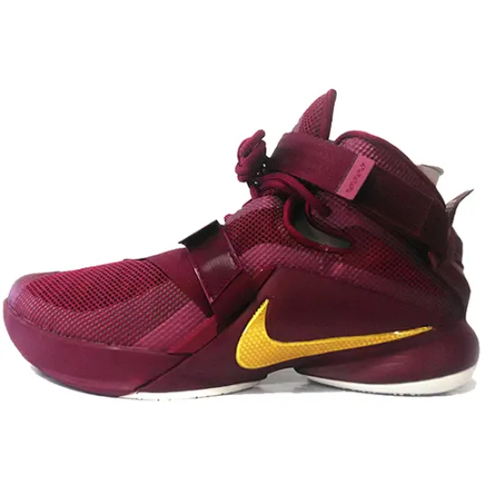 Nike Zoom Soldier 9 Basketball Shoes Men Mid-top Red/yellow