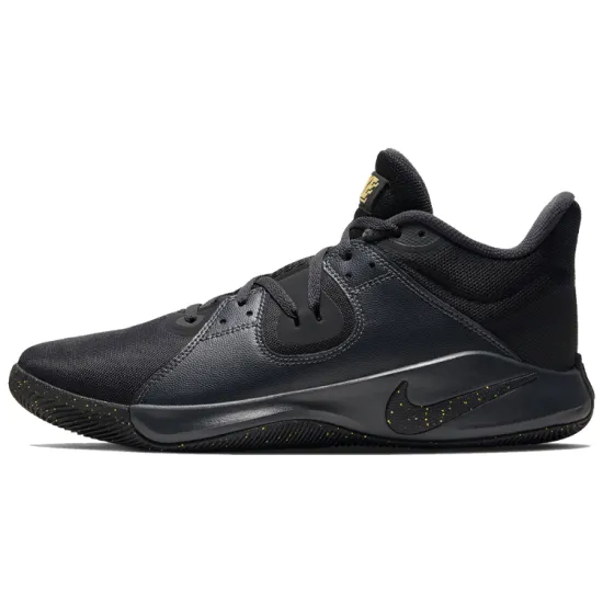 Nike Fly.By Mid Basketball Shoes Men Mid-top Black/Gold