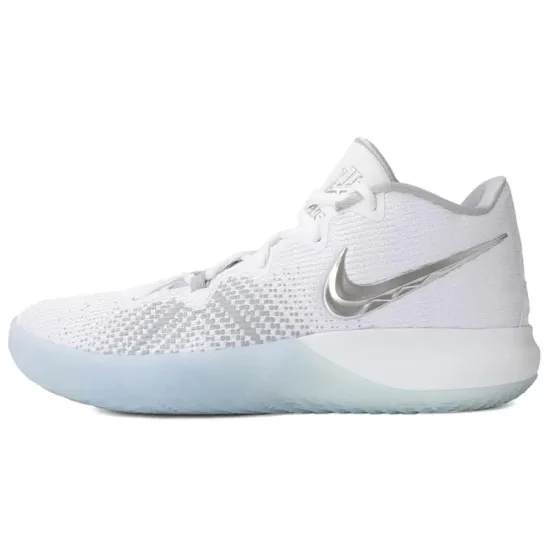 Nike Flytrap Basketball Shoes Men Mid-top White / Wolf Gray / Micro Grape Purple / Metallic Silver