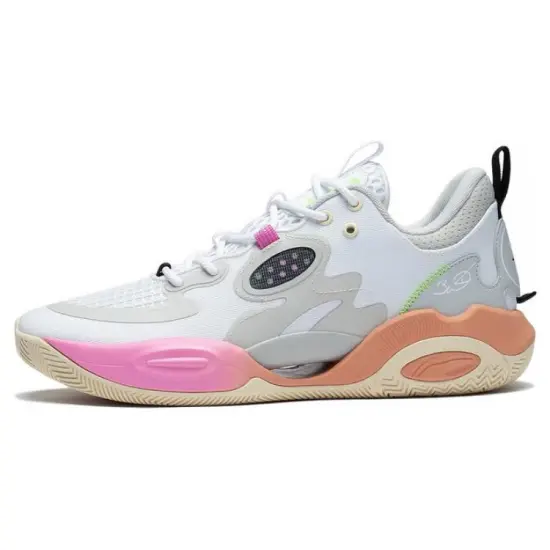 LINING Wade ALLDAY Basketball Shoes Men Low-Top White Gray