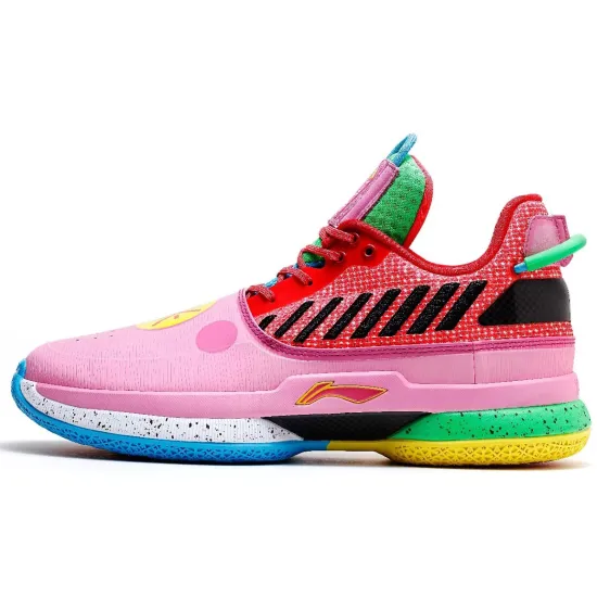 LINING WOW 7 Basketball Shoes Men Low-Top Pink