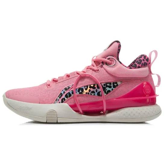 LINING Speed 8 Basketball Shoes Men Low-Top Geranium Pink