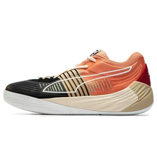 PUMA Fusion Nitro Basketball Shoes Men Low-top Peach Pink/black