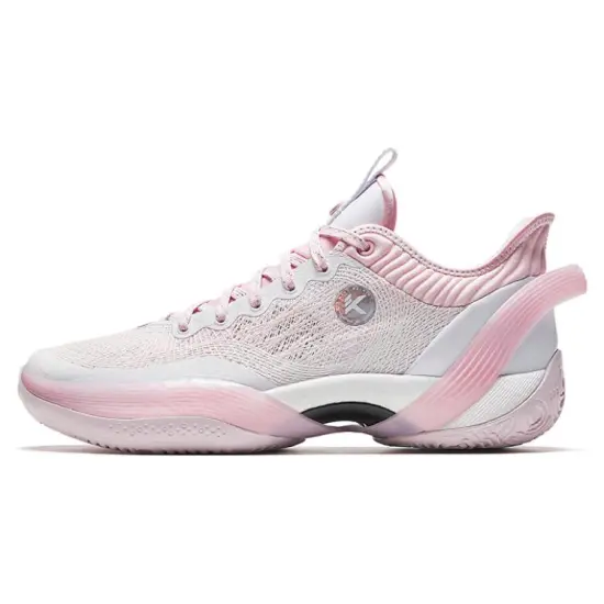 ANTA Three-point Rain1.0 Basketball Shoes Men Low-Top White Pink