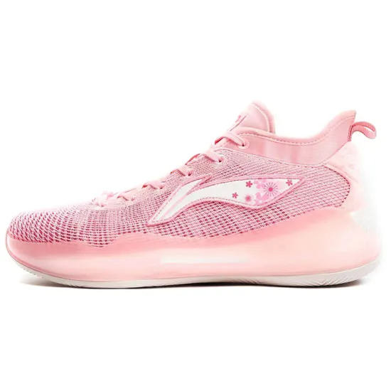 LINING YuShuai 13 Boom Basketball Shoes Men Low Top Cherry Blossom Pink
