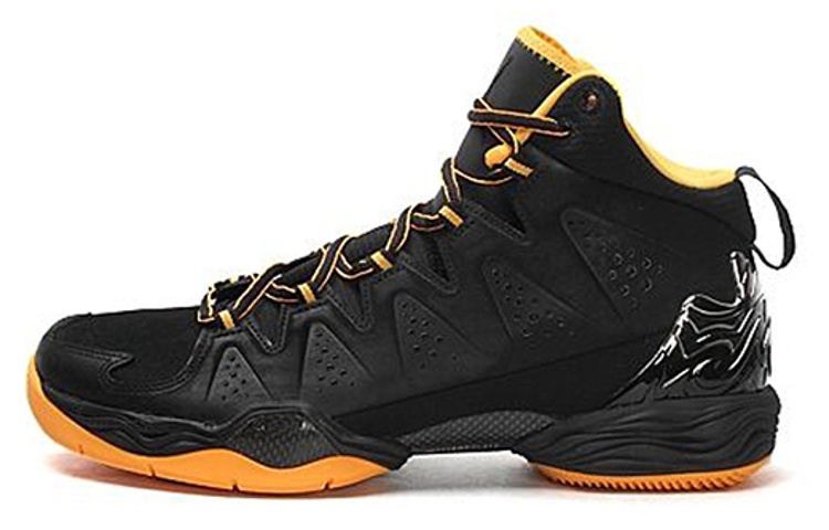 Jordan [Melo M10 Black Atomic Mango 拼色 ] нескользящие [轻便 ] средней высоты [ 实战篮球鞋 ] мужской стиль черный желтый