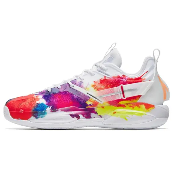 ANTA GH3 Basketball Shoes Men Low-Top White/Red/Purple