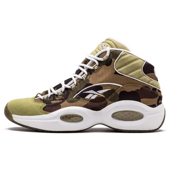 Reebok Question Mid Mita Sneakers X Bape 1st Camo