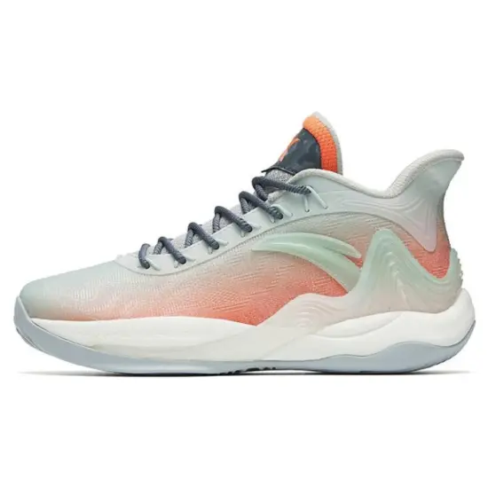 ANTA Mountain 2 Basketball Shoes Men Mid-Top Light Gray/Ivory White/Windy Green