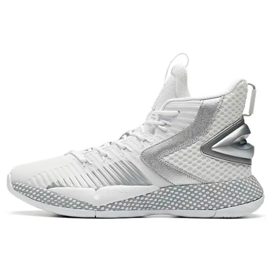 ANTA Crazy 3 Basketball Shoes Men High-Top White Gray