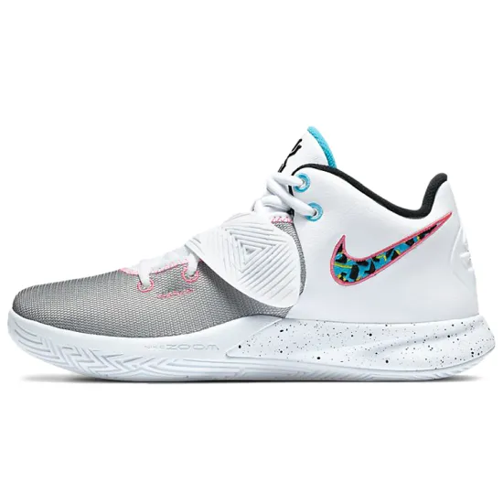 Nike Flytrap 3 Basketball Shoes Unisex Mid-top White/Pink/Blue