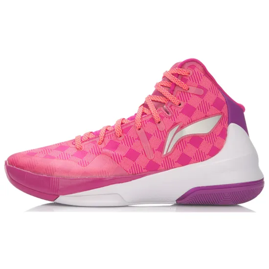 LiNing Speed 3 High Top Basketball Shoes Unisex Pink Purple