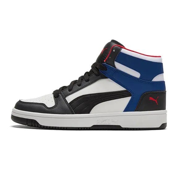 Puma Rebound Layup Basketball Shoes Unisex High-top White/Black/Blue/Red