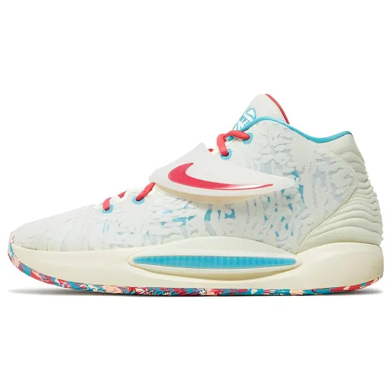 Nike KD 14 Basketball Shoes Men Mid-top White/Blue/Red