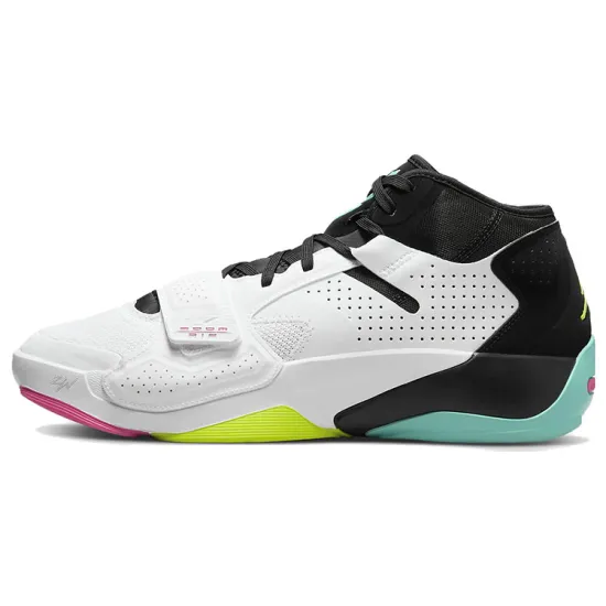 Jordan Zion 2 Cushioning Anti Slip And Wear Resistant Low Top Basketball Shoes Men's White Black
