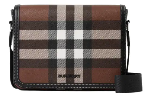 Burberry Cow Leather Messenger Bag, Shoulder Bag, Crossbody Bag Small Men's Dark Birch Brown