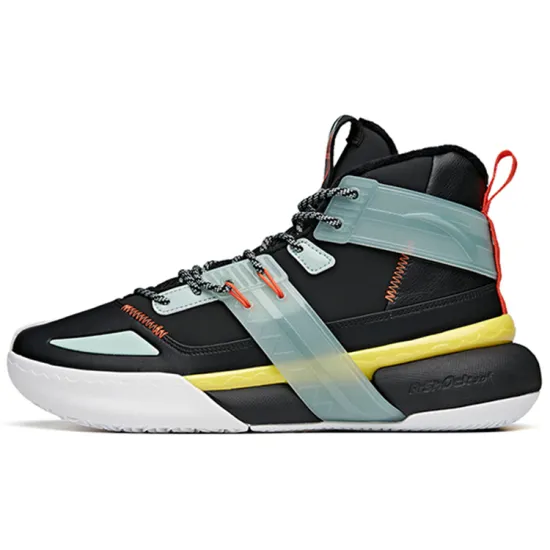 ANTA Crazy 4 Basketball Shoes Men High-Top Black Green/Orange