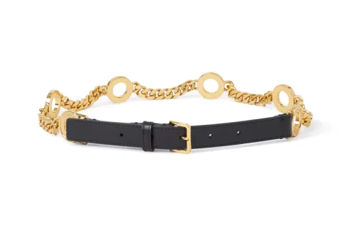 Burberry Logo-engraved Leather Chain Belt
