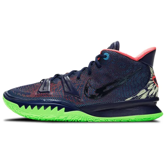 Nike Kyrie 7 Basketball Shoes Unisex Mid-top Blue/Red/Green