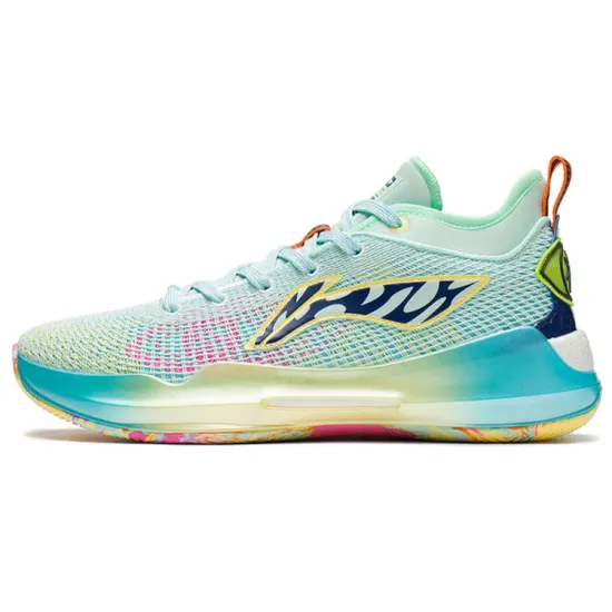 LINING YuShuai 13 Boom Basketball Shoes Men Low-Top Water Wave Green