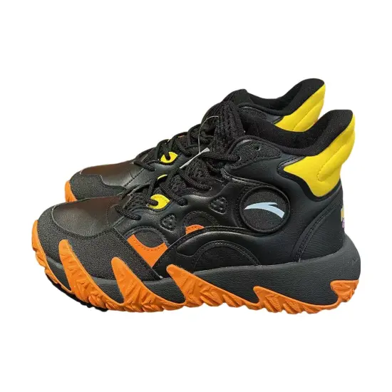 ANTA Basketball Shoes Men Mid-Top Black Orange