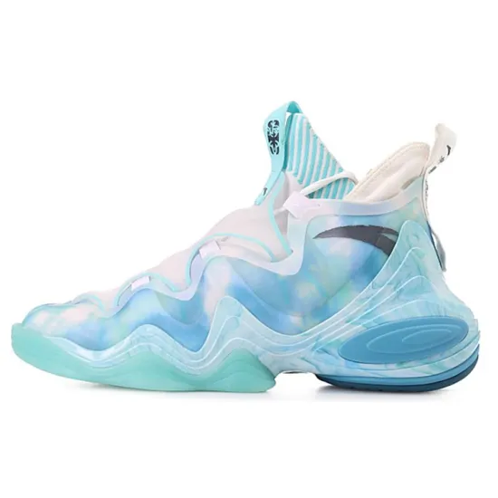 ANTA Star Free Basketball Shoes Men High-Top Lake Blue