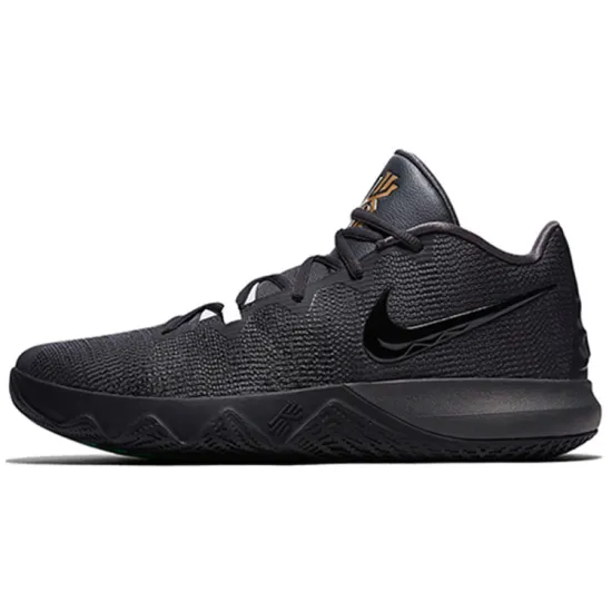Nike Flytrap Basketball Shoes Men Low-top Coal Black/travel Yellow/bright Red Orange/black