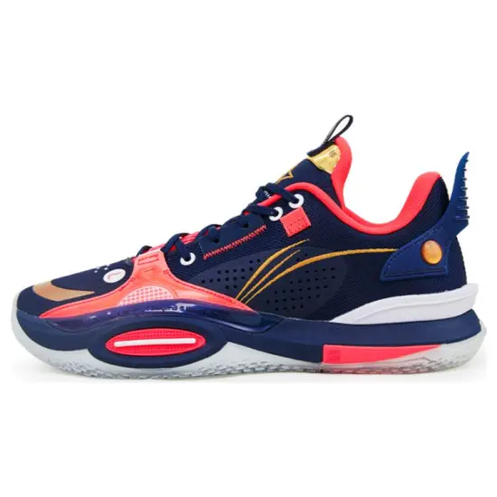 LINING All City 10 Basketball Shoes Men Low Top Blue/Red